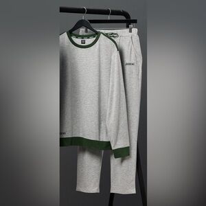 NEW EVA AIR x Jason Wu Unisex Sleepwear Pajama Set Green Gray Size XL